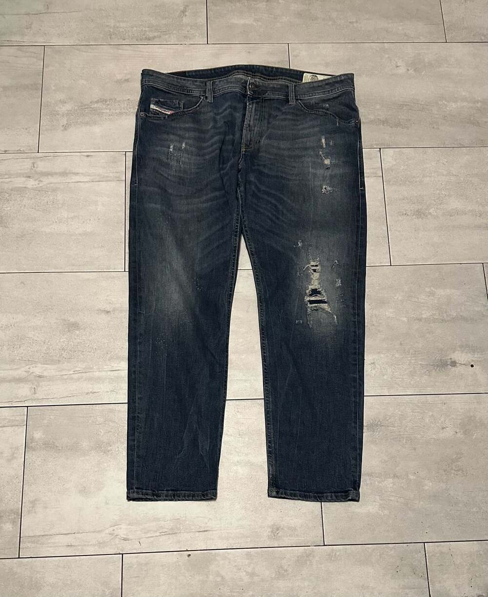 Diesel Thommer Slim-Skinny Jeans W38 L30 Blue Distressed Denim